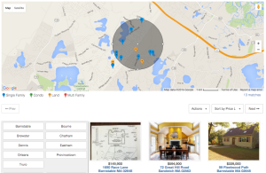 Search the map by dragging the circle.
