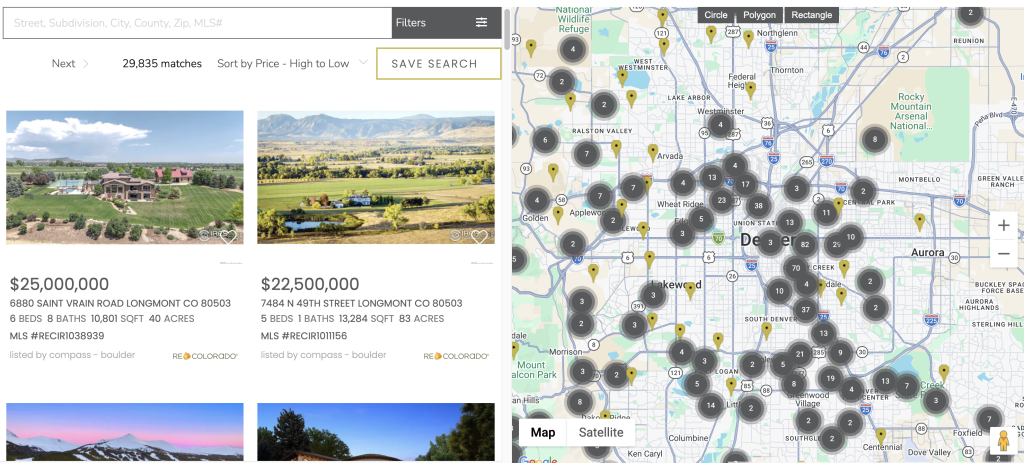Rover IDX WordPress IDX - customized side-by-side layout